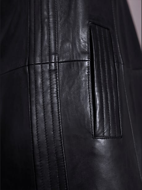 Robe en cuir d'agneau nappa superbe exclusivité
