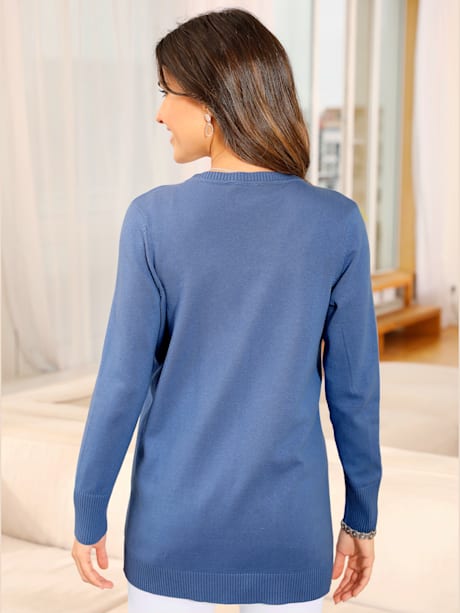 Veste en tricot coupe longue tendance