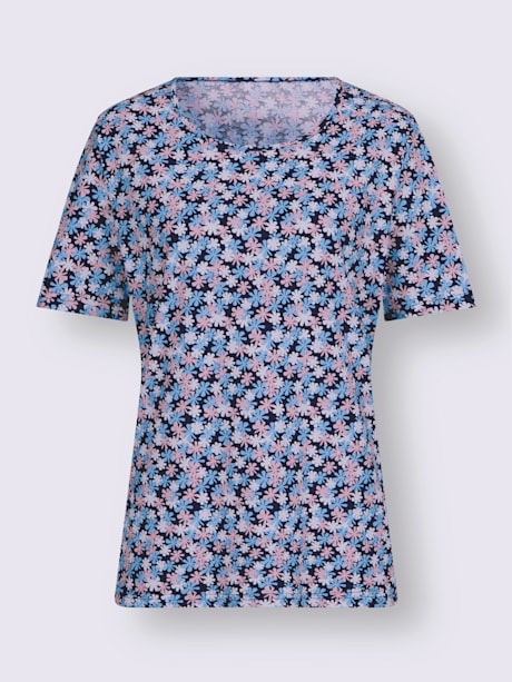 T-shirt à manches courtes imprimé mille-fleurs