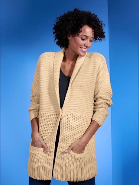 Veste en tricot mérinos/acrylique 30% laine vierge (mérinos)