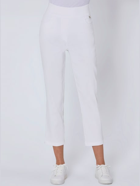 Pantalon 7/8 lyocell large ceinture élastique