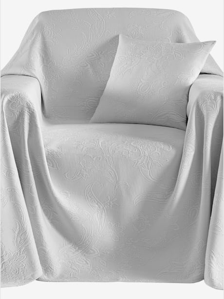 Jeté de fauteuil coton facile d'entretien