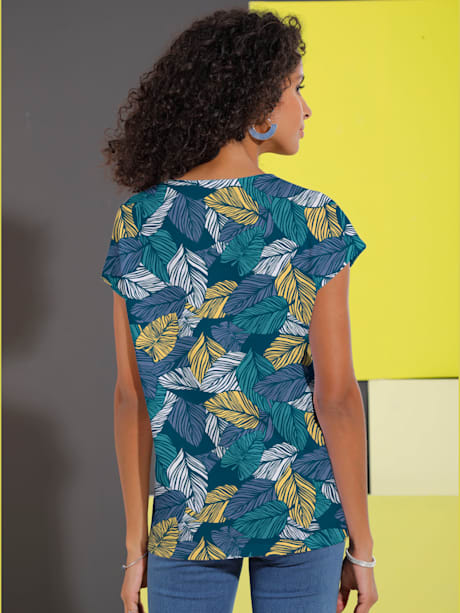 T-shirt imprimé joli motif feuilles