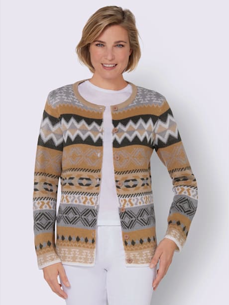 Veste en tricot jacquard tricot jacquard de qualité