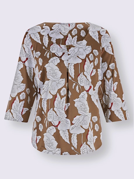 Chemisier en satin bouton fantaisie couleur or
