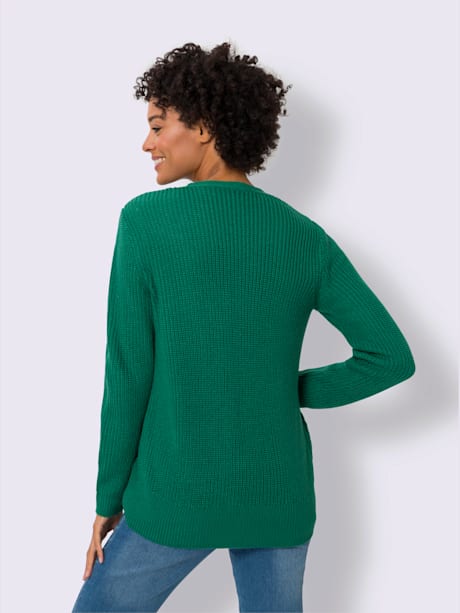 Veste longue en tricot motif tricoté délicat