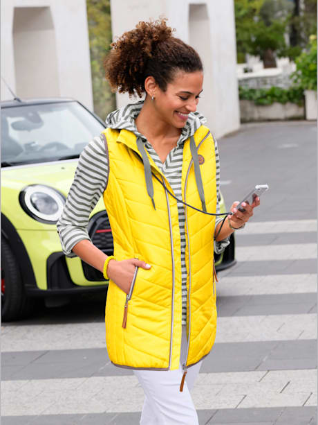 Gilet long brillance discrète