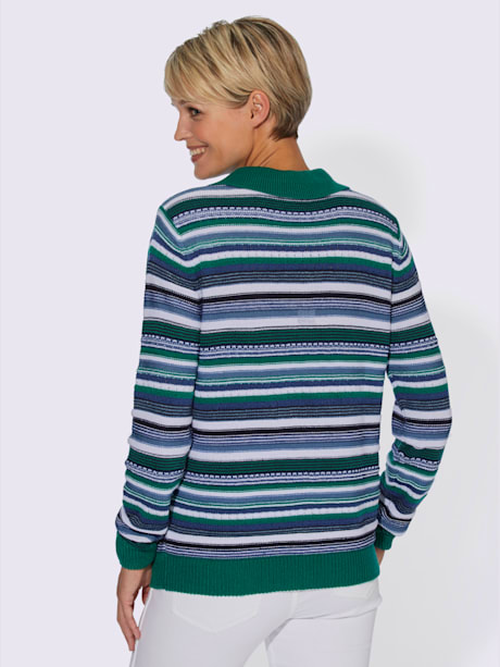 Pull à manches longues fermeture à glissière courte