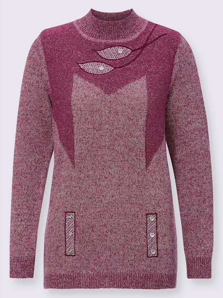 Pull à manches longues tricot bouclé