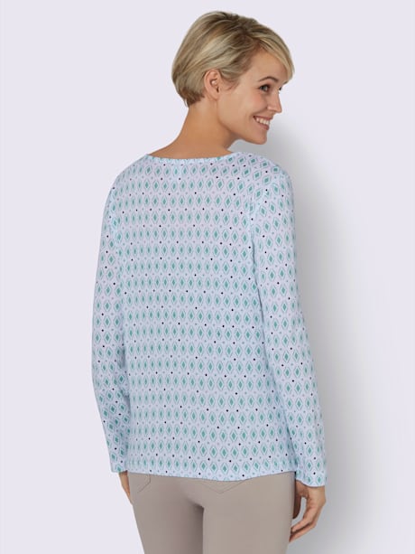 T-shirt à manches longues imprimé minimaliste moderne