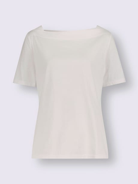 T-shirt à manches courtes encolure en u discrète