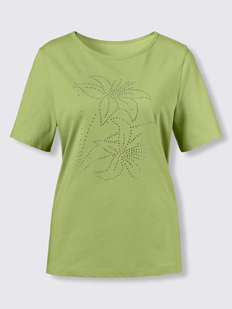 T-shirt à manches courtes applications florales