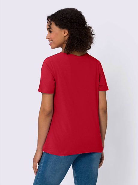 T-shirt à manches courtes imprimé transfert couleur argenté