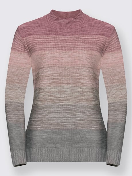 Pull femme aspect tricot col montant