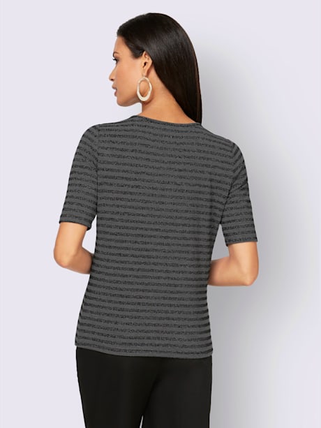 T-shirt à manches courtes fils métallisés