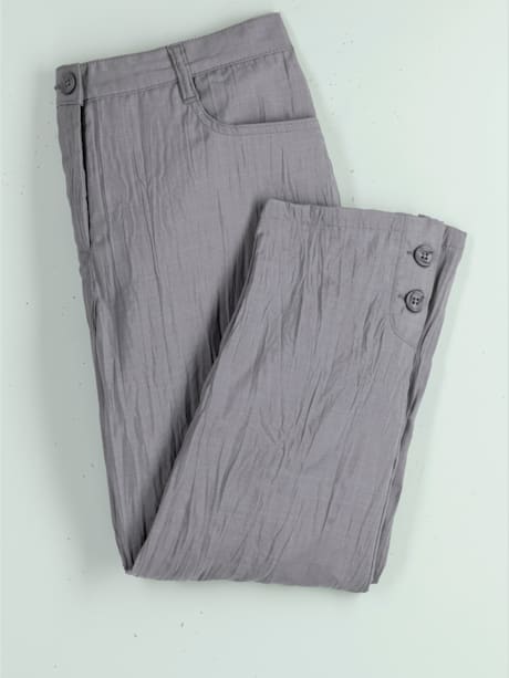 Pantalon 3/4 légère qualité estivale froissée