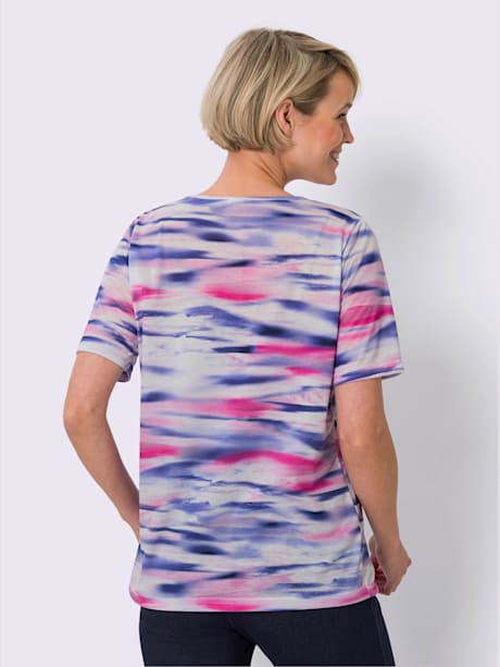 T-shirt à manches courtes imprimé aux coloris harmonieux