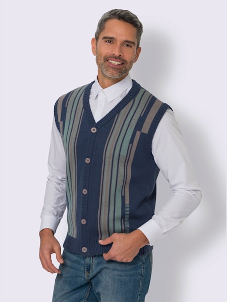 Gilet en tricot joli motif tricoté