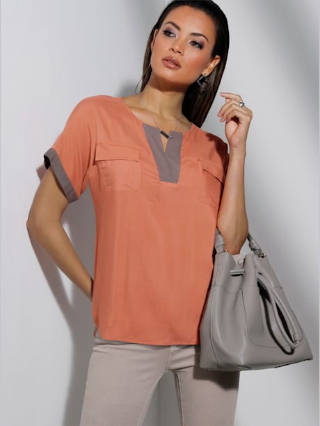 Chemisier à manches courtes pure viscose