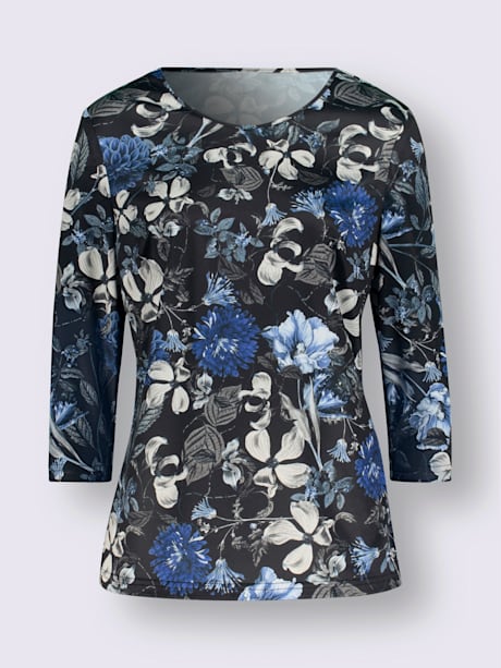 T-shirt à manches 3/4 imprimé floral