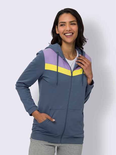 Cadeau Catalogue Moda Vilona Veste Sweat à Capuche Qualité