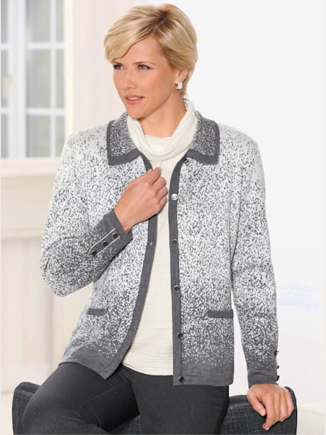 Veste en tricot jacquard entretien facile