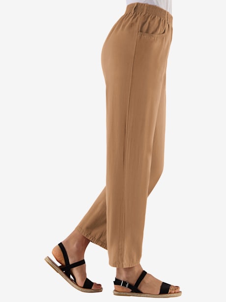 Pantalon coton ceinture élastique