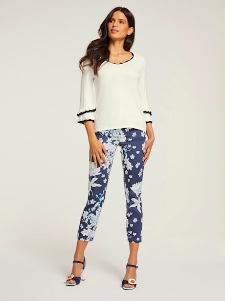 Pantalon imprimé coupe skinny