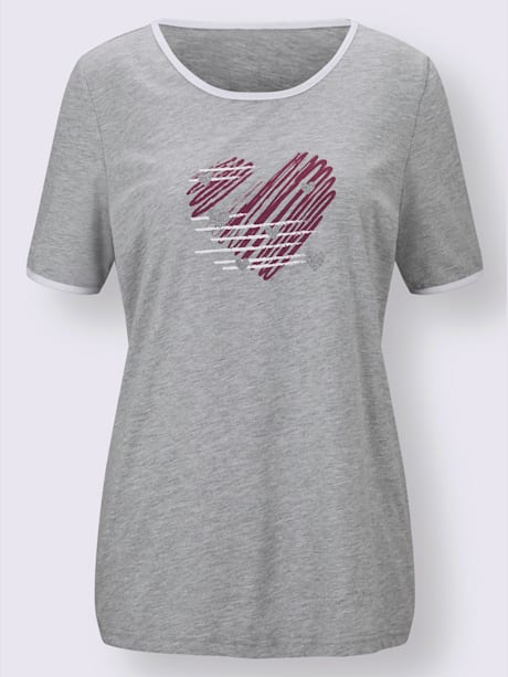 T-shirt de loisirs passepoil contrasté