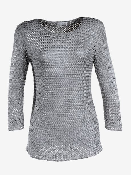 Pull femme tricot manches 3/4