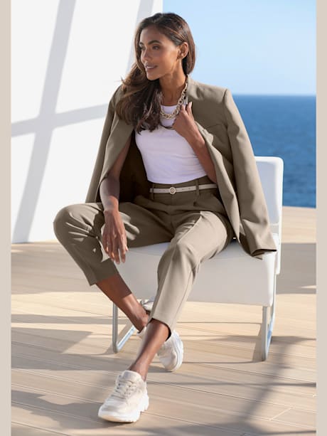Blazer long tendance sans revers