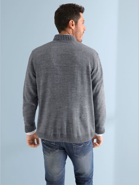 Veste en tricot fermeture à glissière pratique