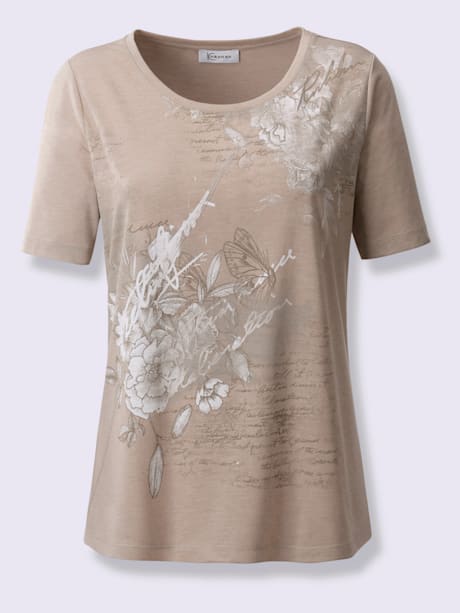 T-shirt à manches courtes aspect chiné tendance