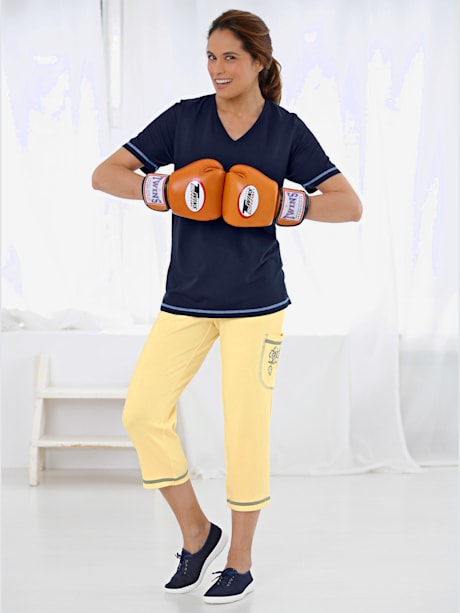 Tee-shirt avec encolure en v et manches courtes