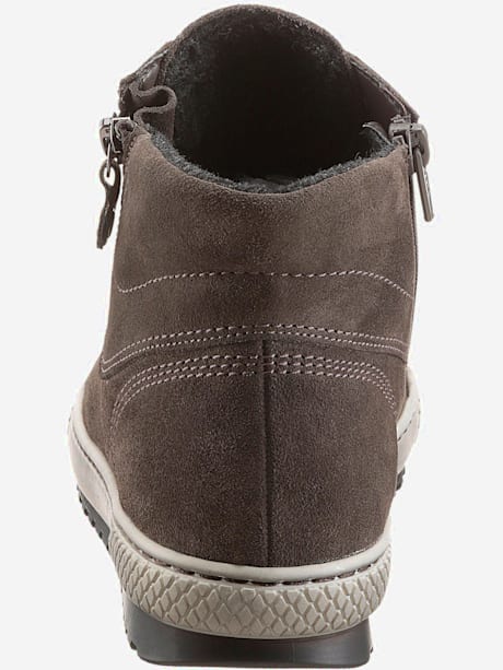 Bottines à lacets avec deux glissières