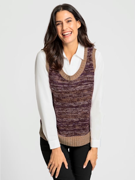 Débardeur en tricot entretien facile