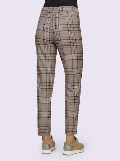 Pantalon avec losange motif à carreaux