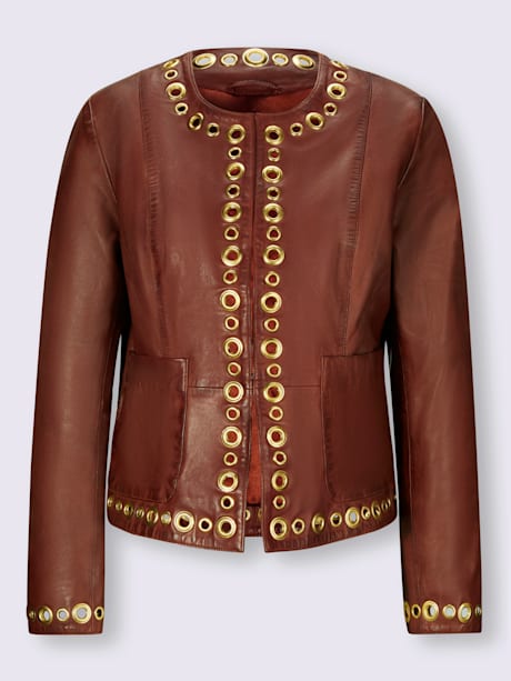 Veste en cuir cuir agneau nappa
