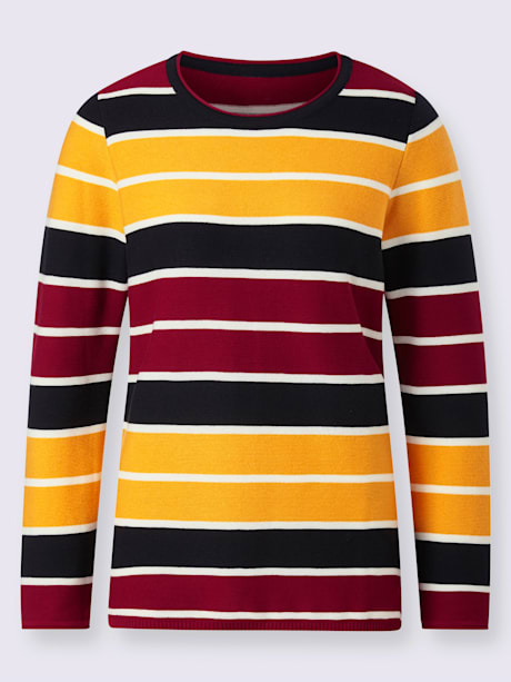Pull à rayures 50% coton