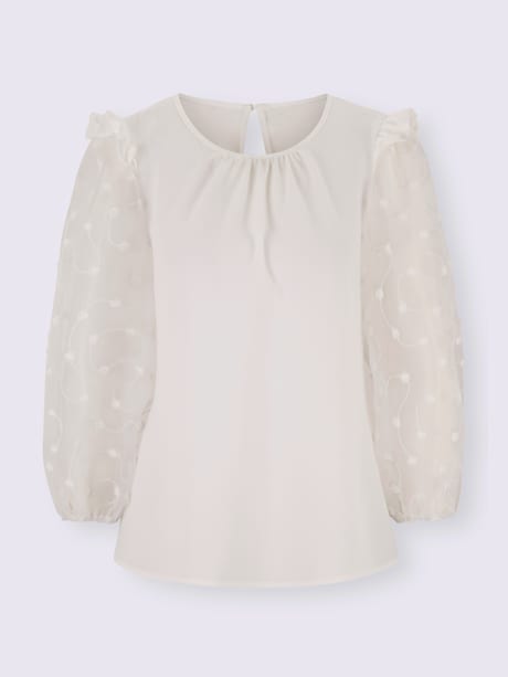 Chemisier superbe broderie florale