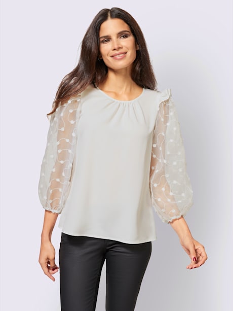 Chemisier superbe broderie florale