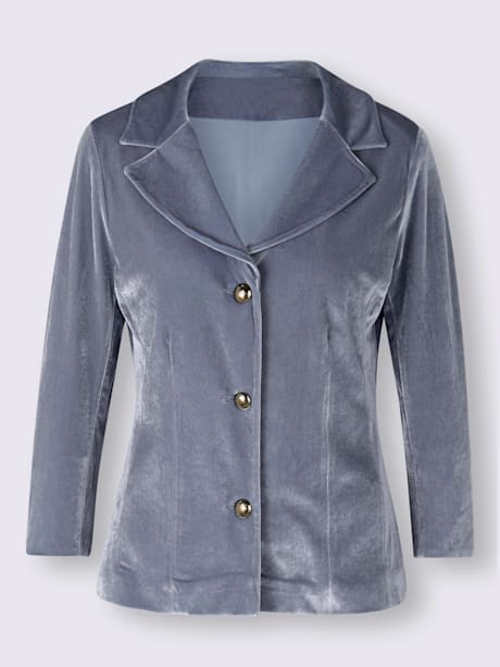 Blazer en velours velours élastique brillant