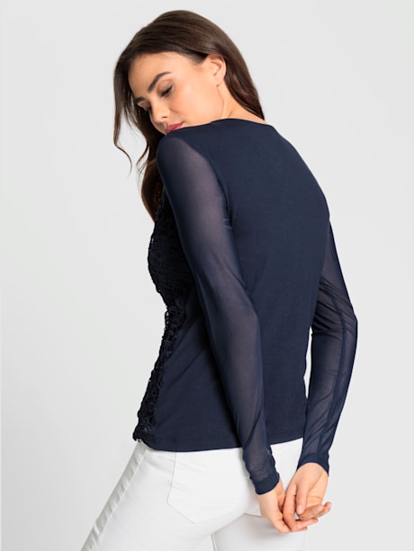 T-shirt en dentelle élasthanne