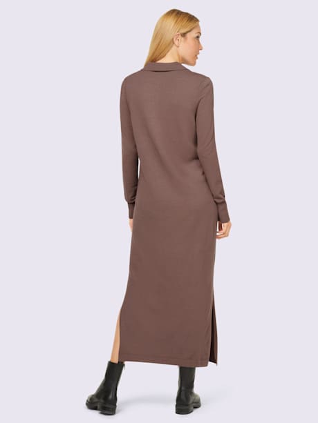 Robe en tricot col polo sportif