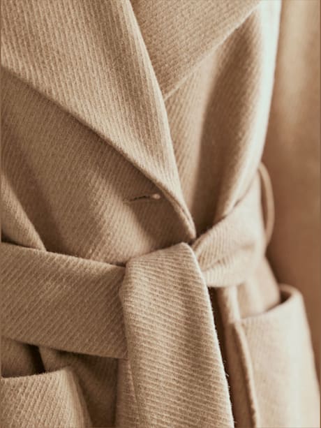Manteau tissu structuré de qualité
