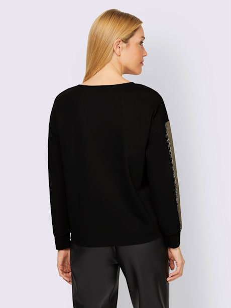 Sweat-shirt motif color block tendance