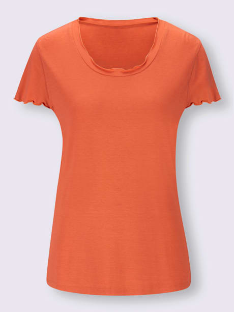 T-shirt fronces à l'encolure