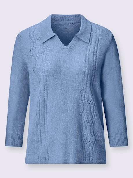 Pull joli motif tricoté