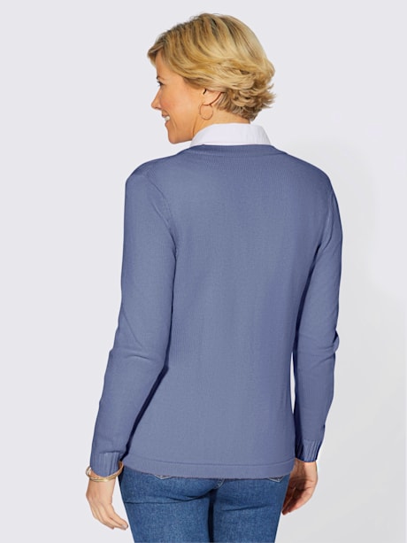 Veste en tricot motif tricoté avec partie ajourée devant