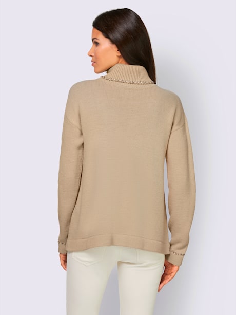 Pull à col roulé avec laine